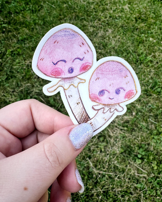 Besties Mushroom Vinyl Sticker