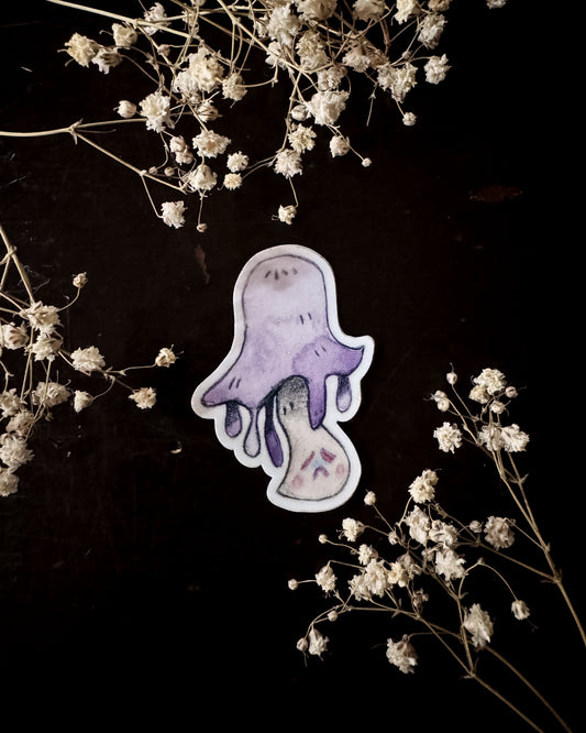 Sad Mushroom Vinyl Sticker