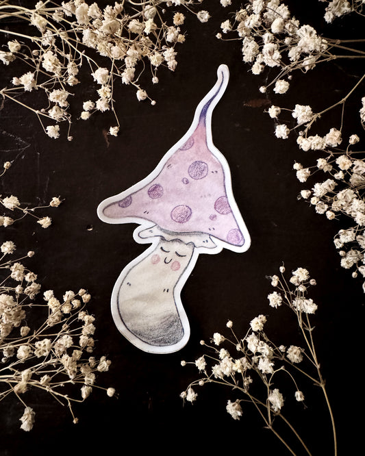 Pointy Mushroom Vinyl Sticker