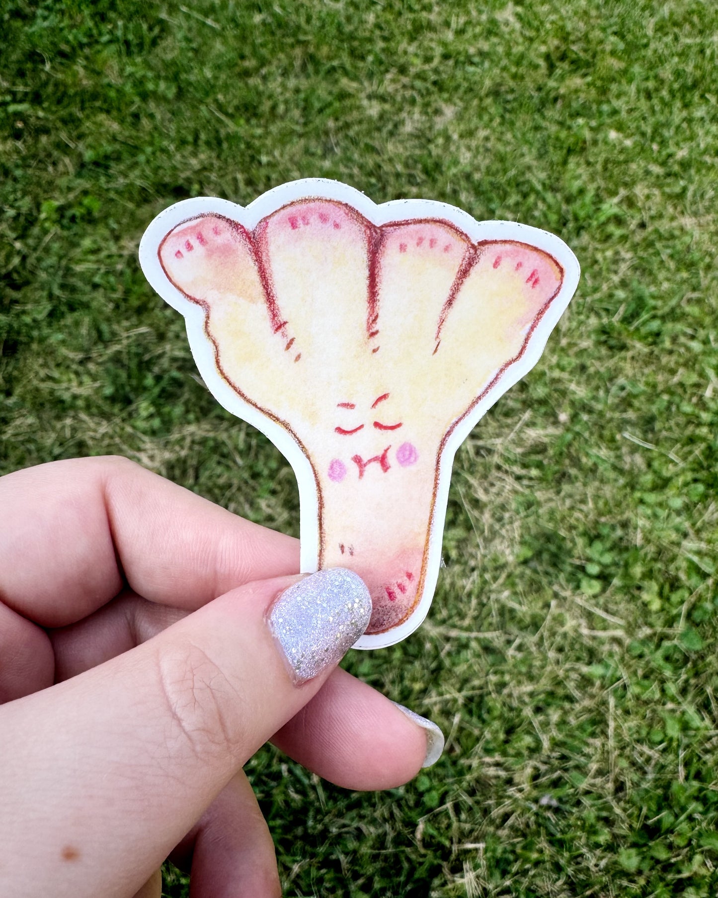 Grumpy Mushroom Vinyl Sticker