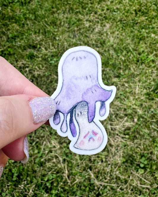 Sad Mushroom Vinyl Sticker